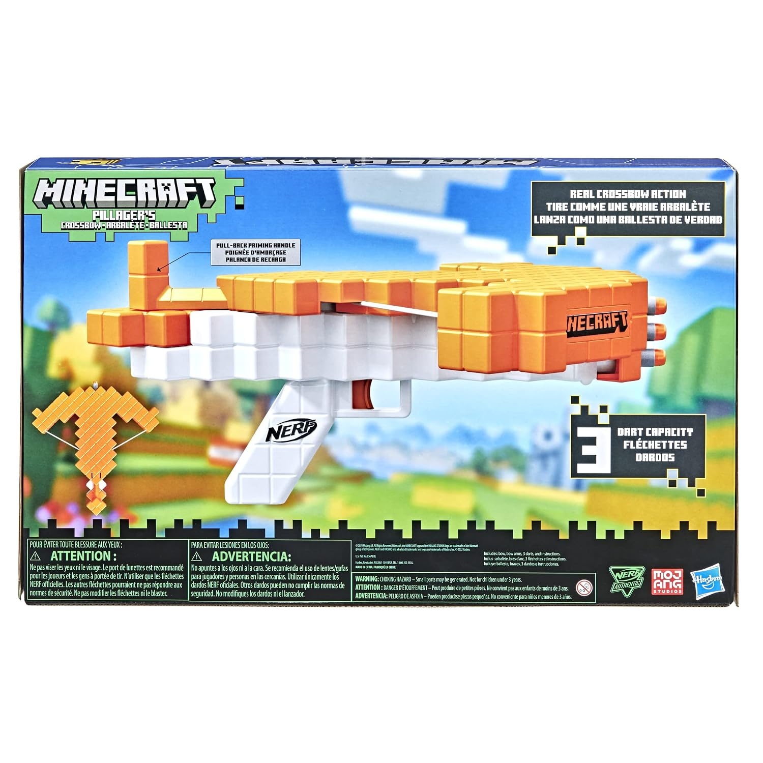 image:imageNerf Minecraft Pillagers DartBlasting Crossbow Includes 3 Elite Darts Real Crossbow Action Toys for 8 Year Old Boys and Girls and Up