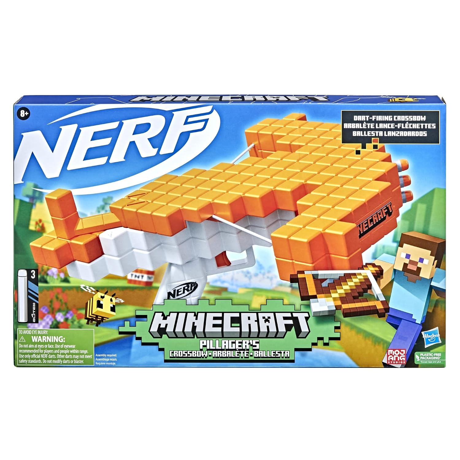image:imageNerf Minecraft Pillagers DartBlasting Crossbow Includes 3 Elite Darts Real Crossbow Action Toys for 8 Year Old Boys and Girls and Up