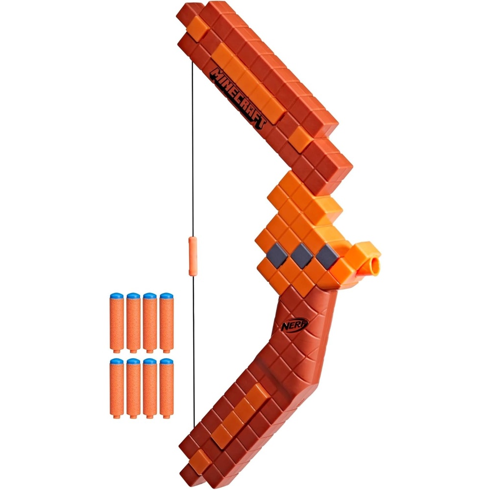 image:imageNerf Minecraft Bow Dart Blaster PullBack String Priming 8 N1 Darts Compatible Only N1 Dart Blasters Ages 8Standard Packaging