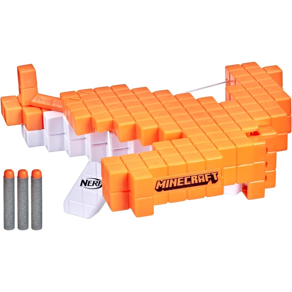 image:imageNerf Minecraft Pillagers Crossbow DartBlasting Crossbow Includes 3 Elite Darts Real Crossbow Action PullBack Priming Handle