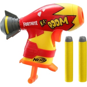 Nerf Fortnite Micro Y0nd3r Mini Dart-Firing Blaster – Fortnite Y0nd3r Outfit Design – Includes 2 Nerf Elite Darts and Removable Crown(Bombs Away!)