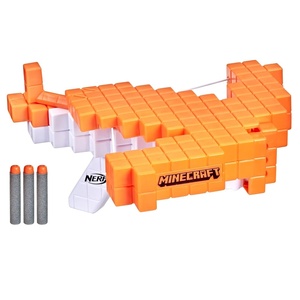 Nerf Minecraft Pillager’s Dart-Blasting Crossbow, Includes 3 Elite Darts, Real Crossbow Action, Toys for 8 Year Old Boys and Girls and Up