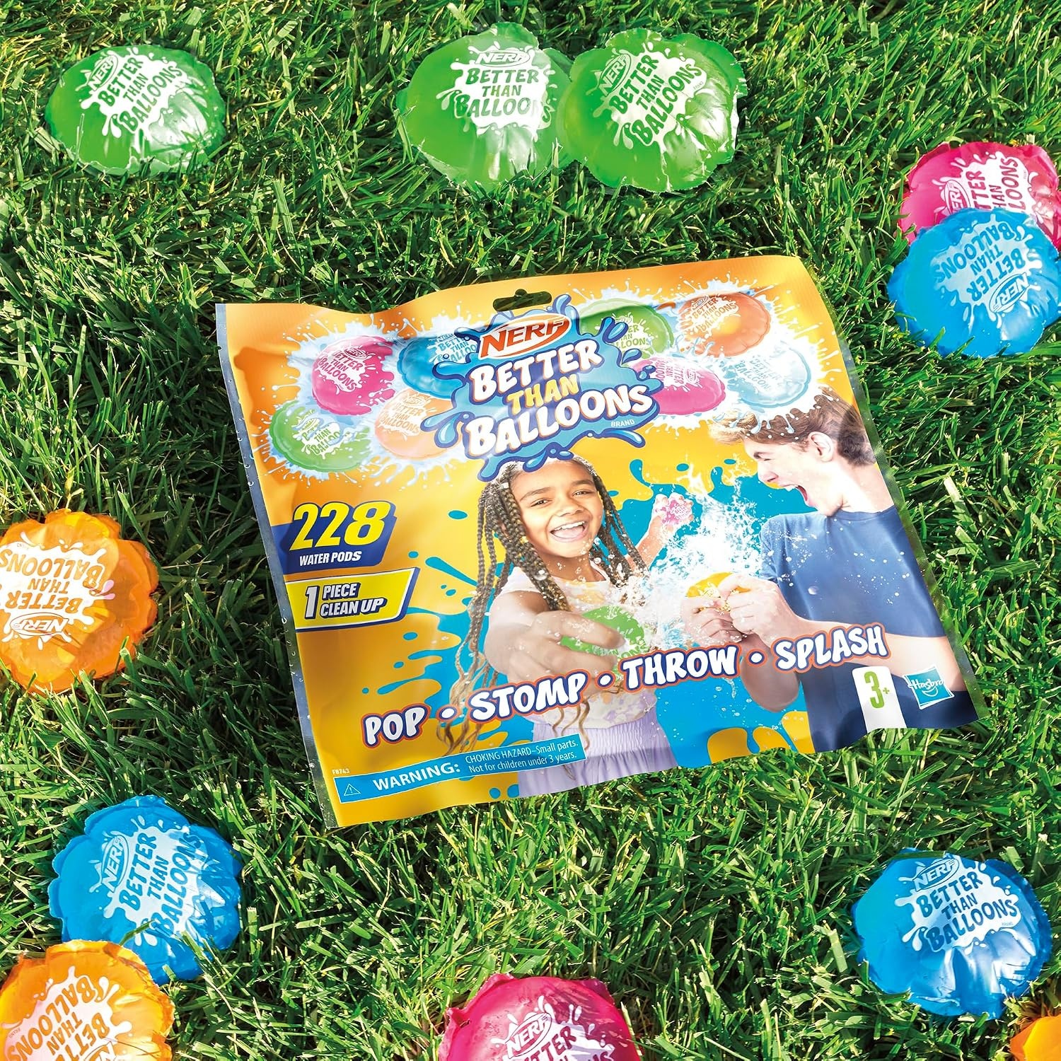 image:imageNERF Better Than Balloons Water Toys 228 Pods Easy 1 Piece Clean Up Lots of Ways to Play Backyard Water Fun Gifts for Kids Ages 3