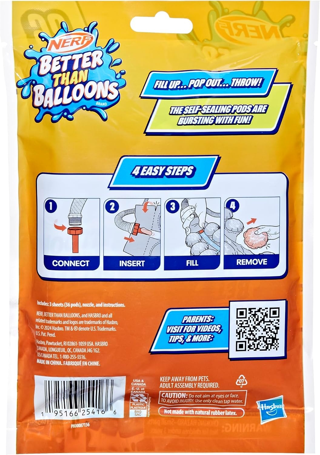 image:imageNERF Better Than Balloons Water Toys Easy 1 Piece Clean Up 36 Pods Lots of Ways to Play Backyard Water Fun Gifts for Kids Ages 3