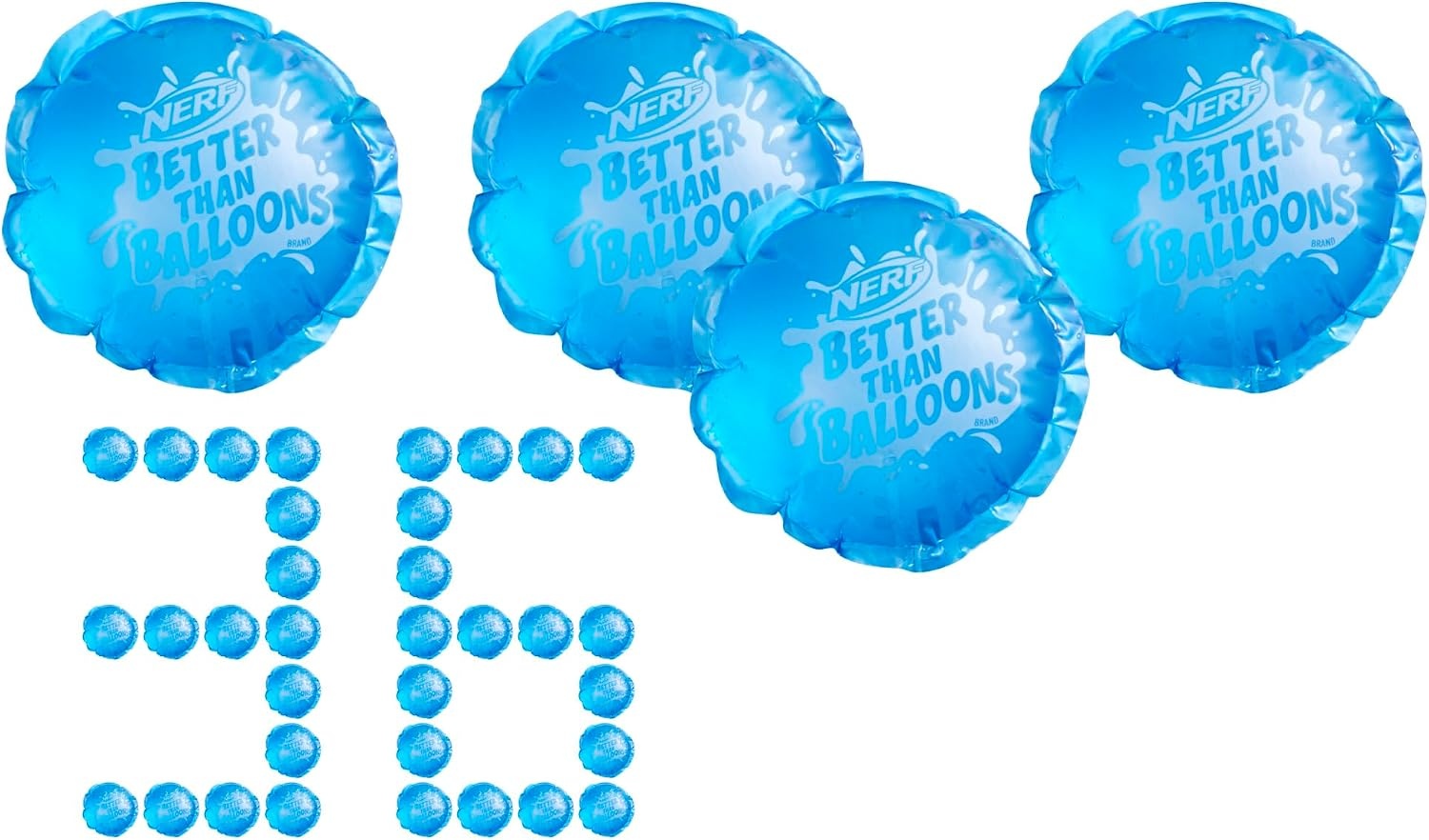 image:imageNERF Better Than Balloons Water Toys Easy 1 Piece Clean Up 36 Pods Lots of Ways to Play Backyard Water Fun Gifts for Kids Ages 3