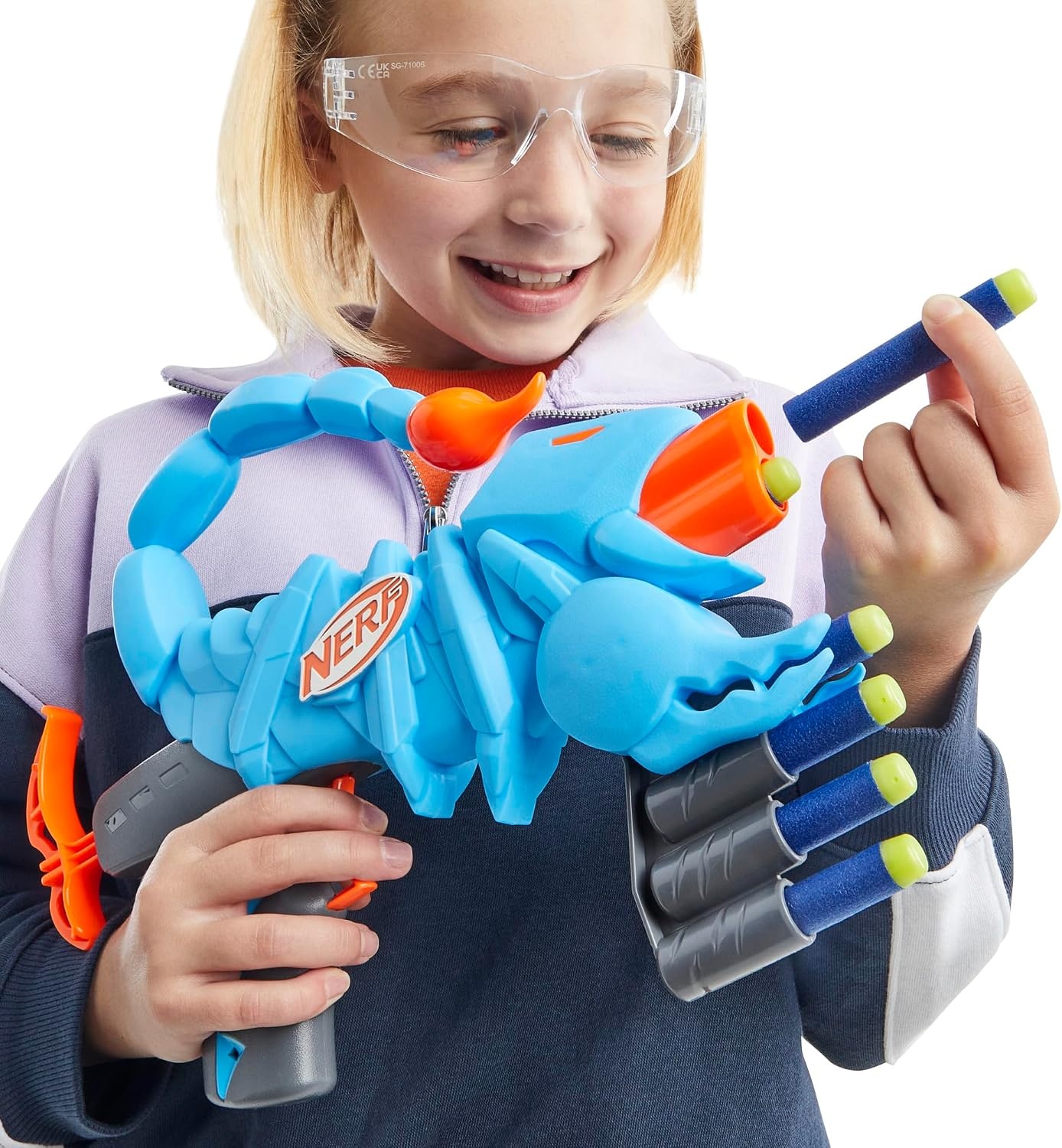 image:imageNERF Junior Wild Sharkfire Easy Play Dart Blaster 8 Nerf Elite Darts Nerf Blaster Shark Toys for 6 Year Old Boys amp Girls amp Up Outdoor ToysScorpion 2pack