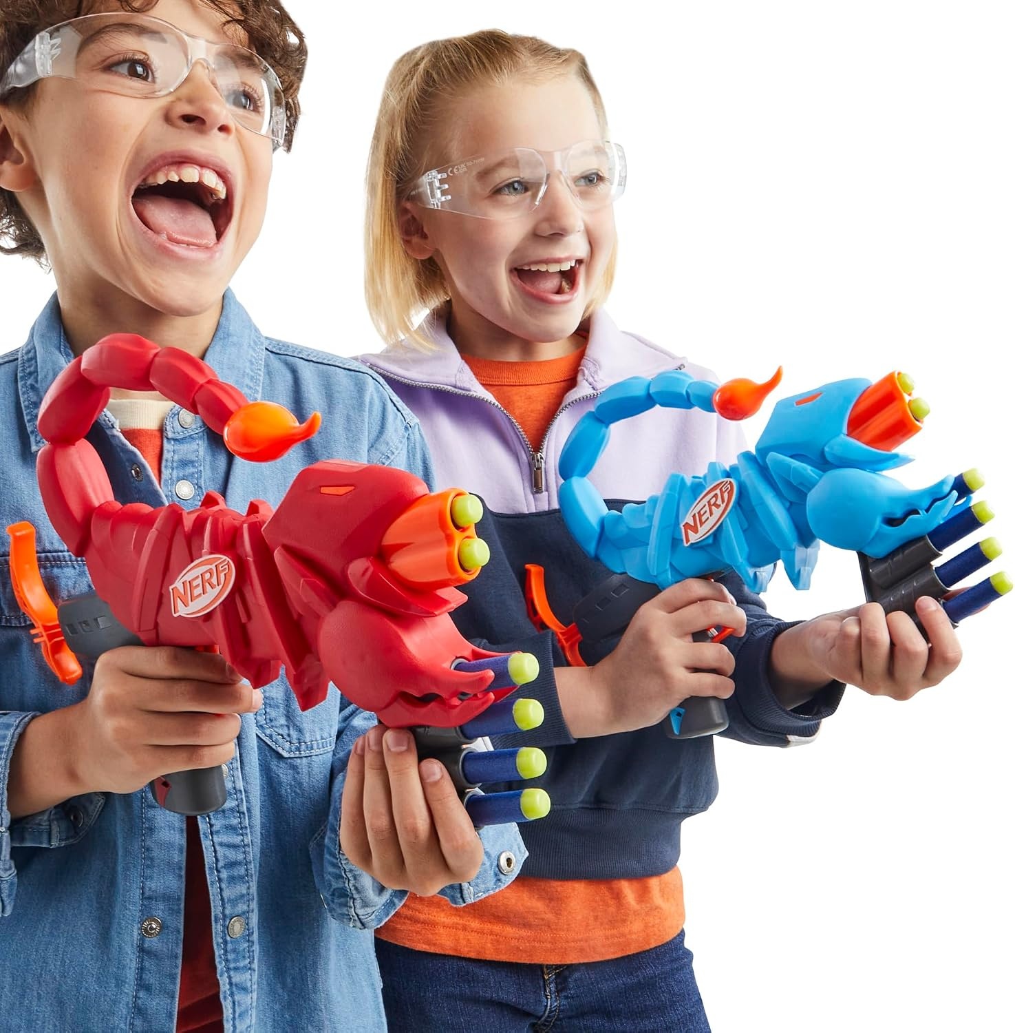 image:imageNERF Junior Wild Sharkfire Easy Play Dart Blaster 8 Nerf Elite Darts Nerf Blaster Shark Toys for 6 Year Old Boys amp Girls amp Up Outdoor ToysScorpion 2pack