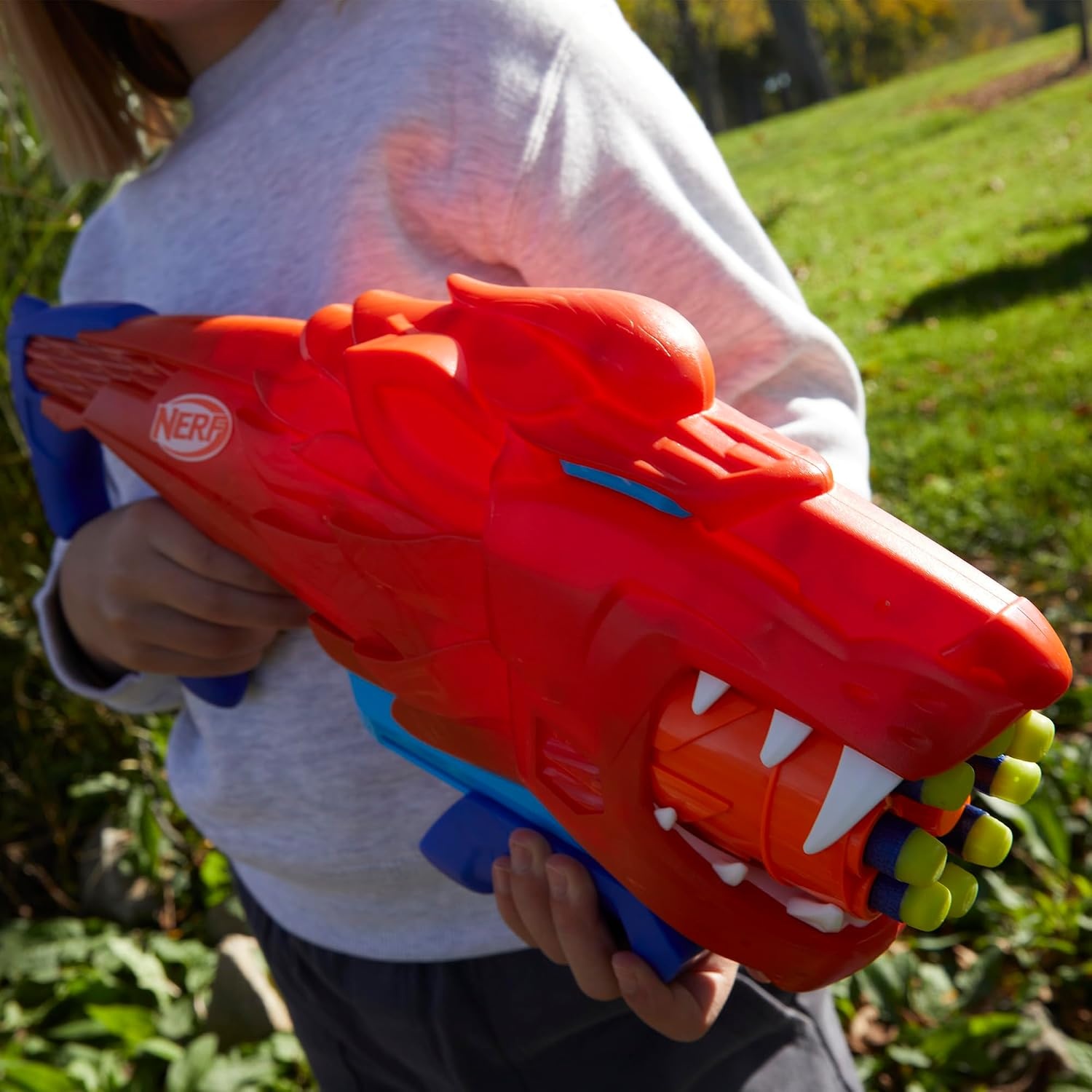 image:imageNERF Wild Lionfury Easy Play Dart Blaster 16 Nerf Elite Darts Nerf Blaster Lion Toys for 6 Year Old Boys amp Girls amp Up Outdoor Toys