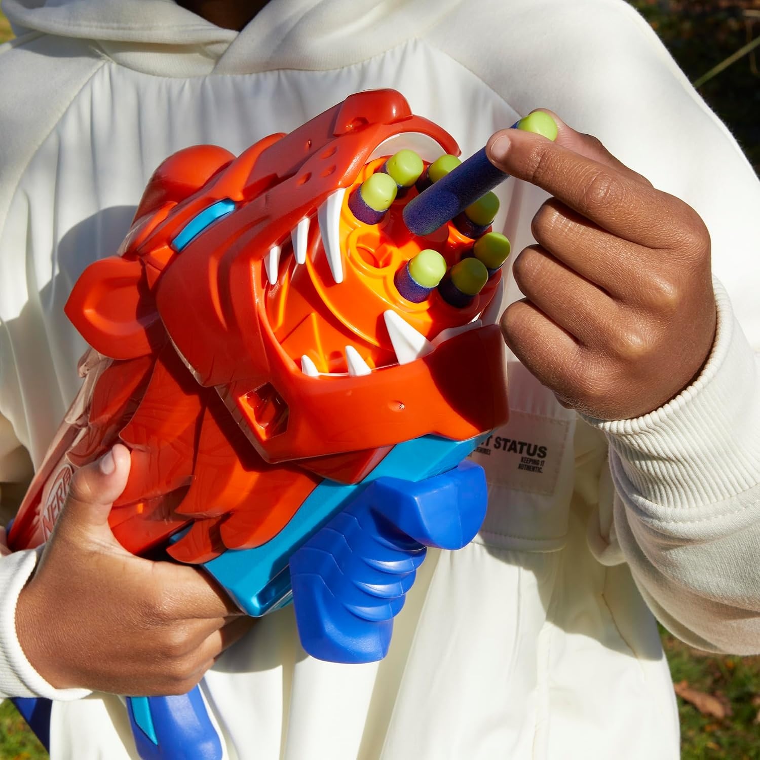 image:imageNERF Wild Lionfury Easy Play Dart Blaster 16 Nerf Elite Darts Nerf Blaster Lion Toys for 6 Year Old Boys amp Girls amp Up Outdoor Toys