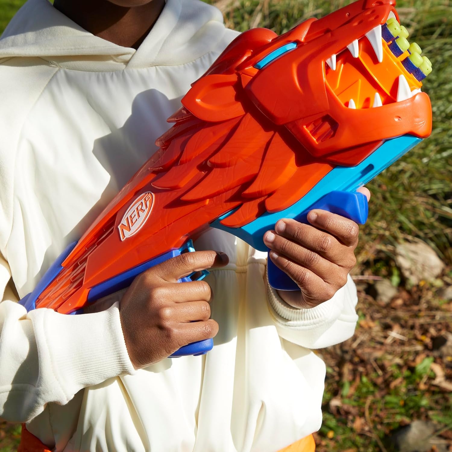 image:imageNERF Wild Lionfury Easy Play Dart Blaster 16 Nerf Elite Darts Nerf Blaster Lion Toys for 6 Year Old Boys amp Girls amp Up Outdoor Toys