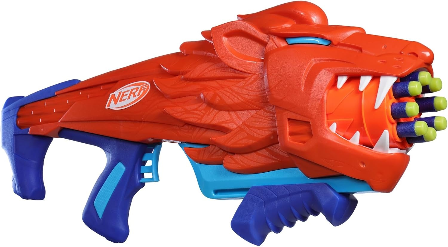 image:imageNERF Wild Lionfury Easy Play Dart Blaster 16 Nerf Elite Darts Nerf Blaster Lion Toys for 6 Year Old Boys amp Girls amp Up Outdoor Toys