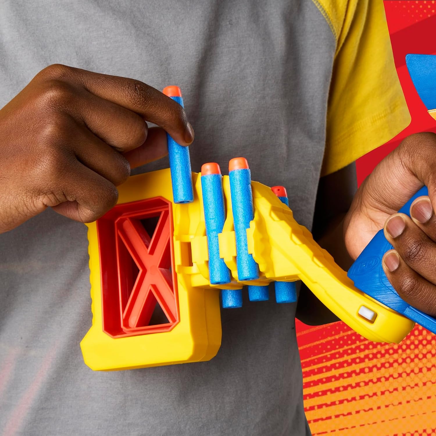 image:imageNerf Marvel Wolverine Blaster Scope 6Dart Storage Stock Pump Action 12 Nerf Elite Darts Gifts for Kids Ages 8