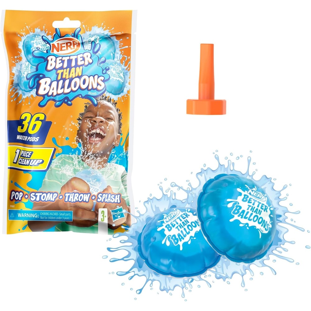 image:imageNERF Better Than Balloons Water Toys Easy 1 Piece Clean Up 36 Pods Lots of Ways to Play Backyard Water Fun Gifts for Kids Ages 3