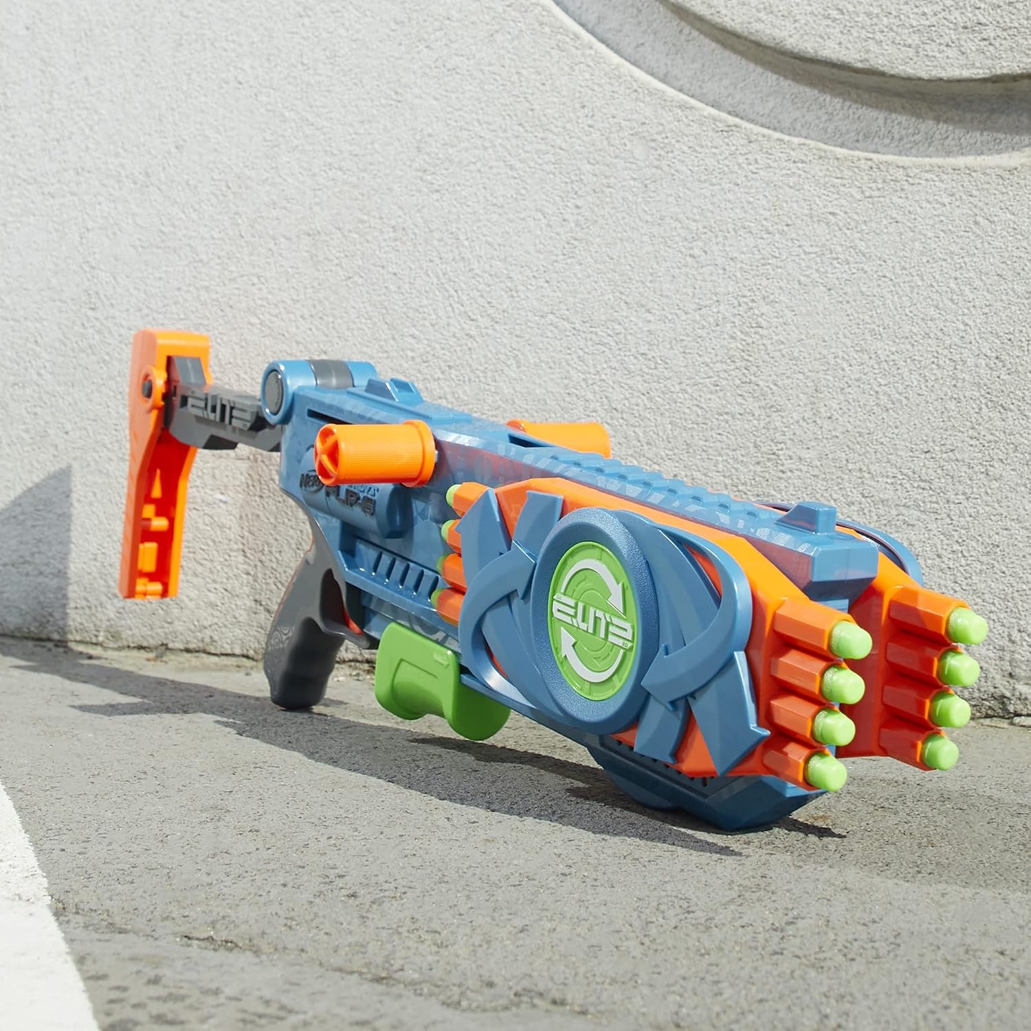image:imageNerf Elite 20 Flipshots Flip16 Blaster with 16 Dart Barrels That Flip to Double Your Firepower 16Dart Capacity 16 Elite Darts