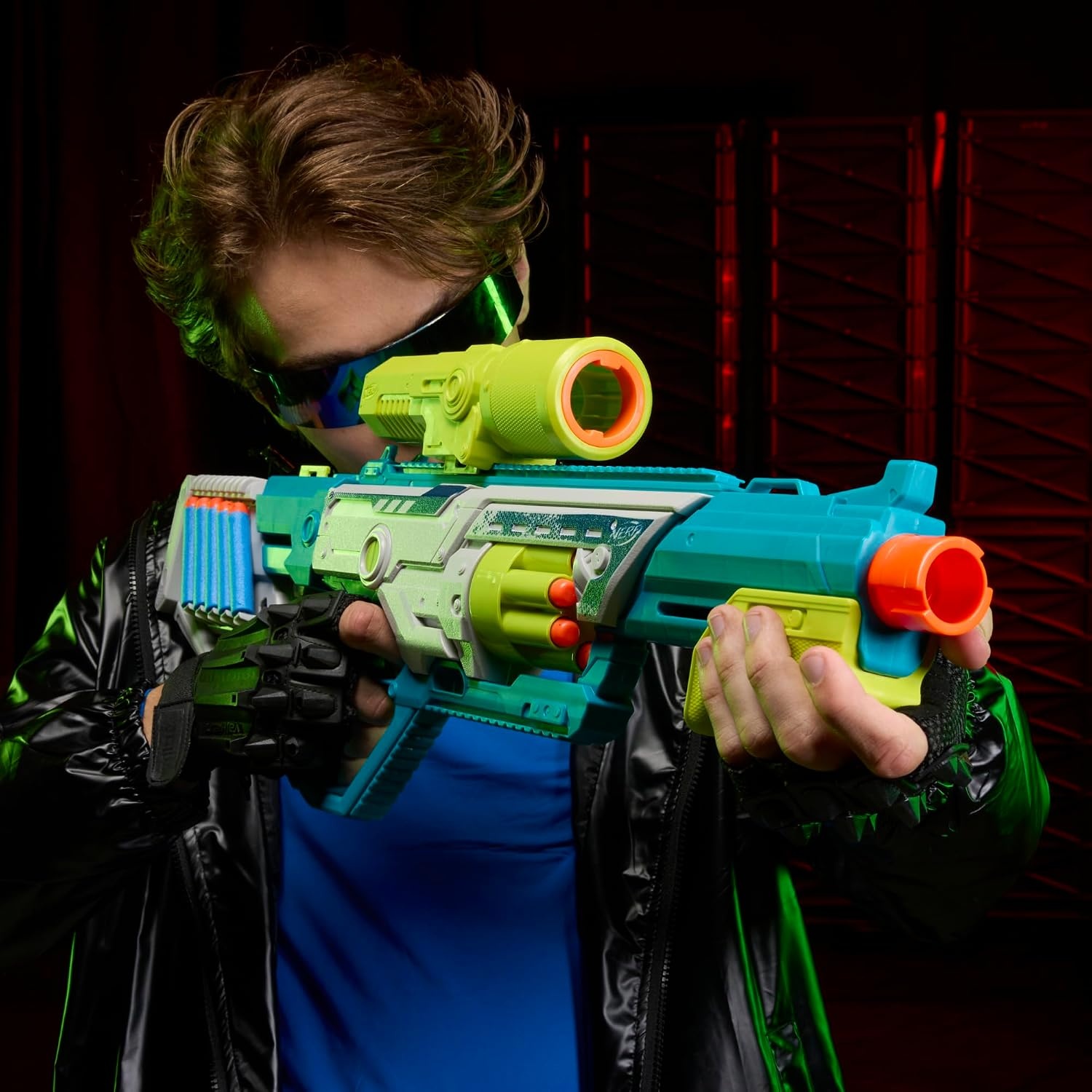 image:imageNerf Rebel Ops Deadeye Blaster 24 Nerf Elite Foam Darts Shieldstock amp ScopeBarrel Attachments Kids Gift Toys Ages 8