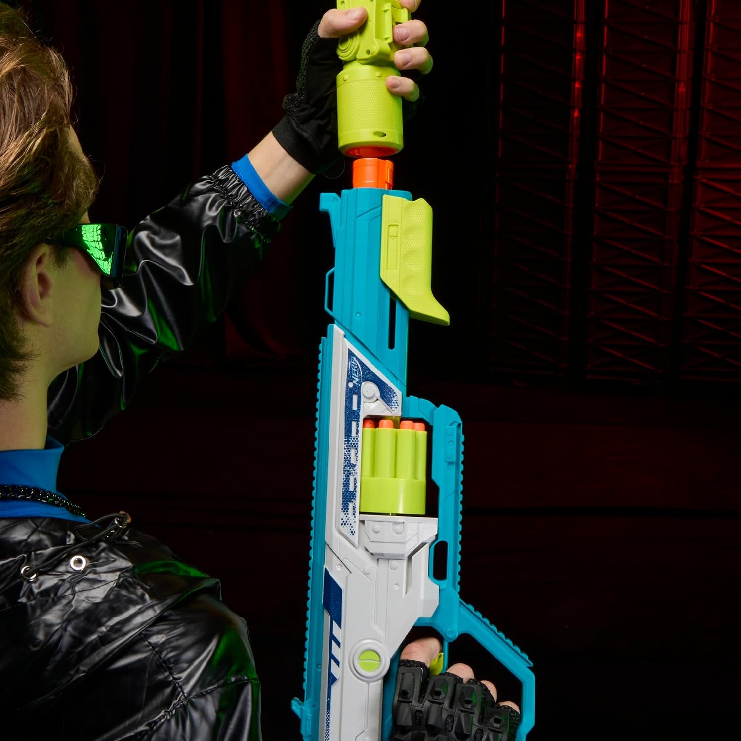 image:imageNerf Rebel Ops Deadeye Blaster 24 Nerf Elite Foam Darts Shieldstock amp ScopeBarrel Attachments Kids Gift Toys Ages 8