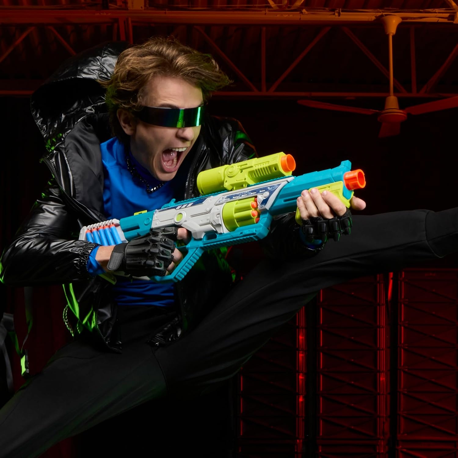 image:imageNerf Rebel Ops Deadeye Blaster 24 Nerf Elite Foam Darts Shieldstock amp ScopeBarrel Attachments Kids Gift Toys Ages 8