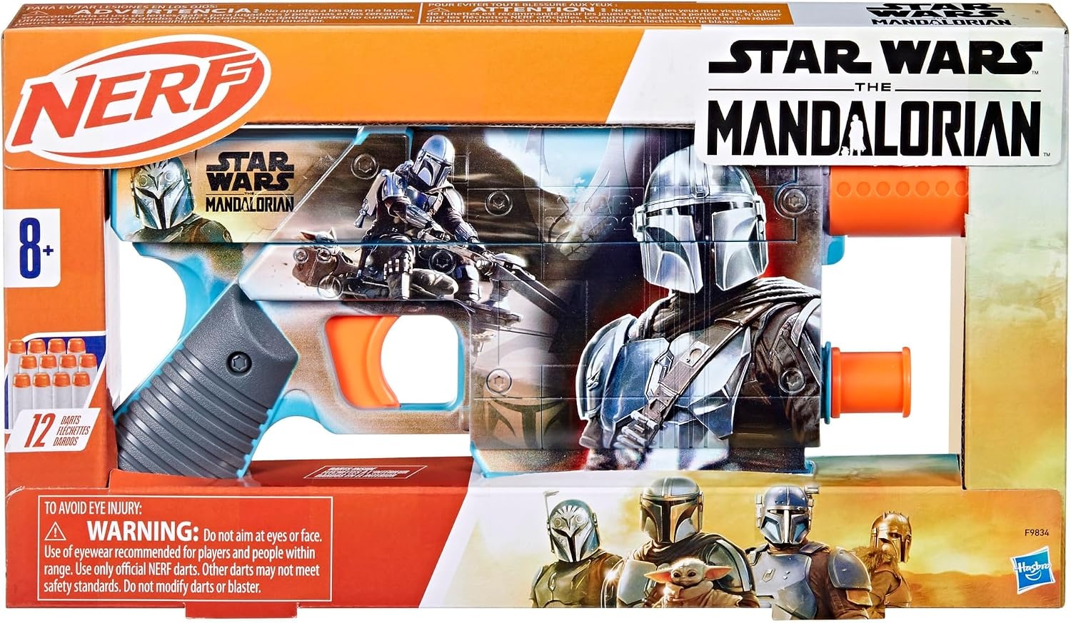 image:imageNerf Star Wars The Mandalorian Dart Blaster 12 Elite Darts Internal Clip Toy Foam Blasters for 8 Year Old Boys amp Girls amp Up
