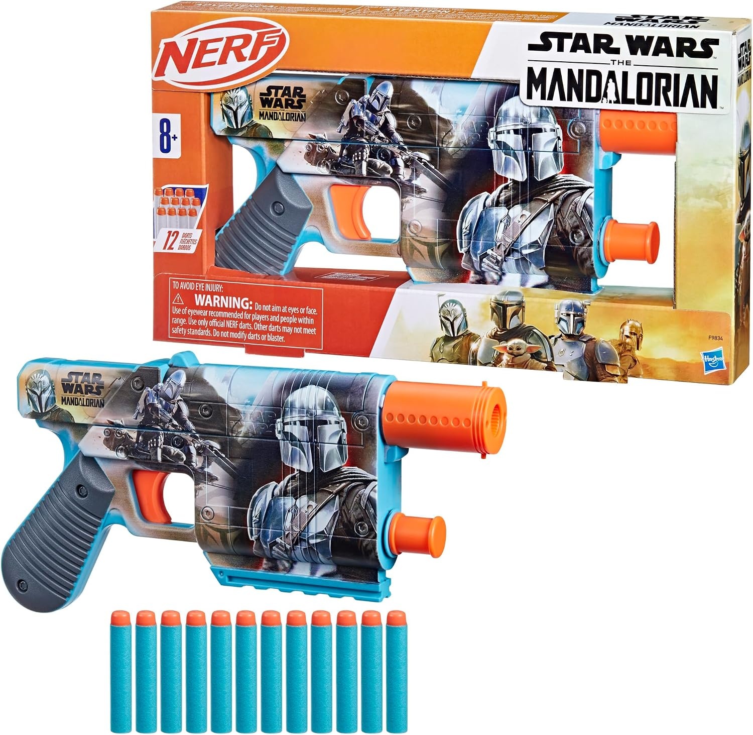 image:imageNerf Star Wars The Mandalorian Dart Blaster 12 Elite Darts Internal Clip Toy Foam Blasters for 8 Year Old Boys amp Girls amp Up