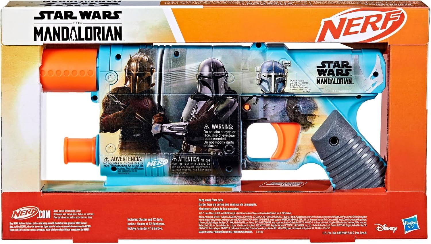 image:imageNerf Star Wars The Mandalorian Dart Blaster 12 Elite Darts Internal Clip Toy Foam Blasters for 8 Year Old Boys amp Girls amp Up