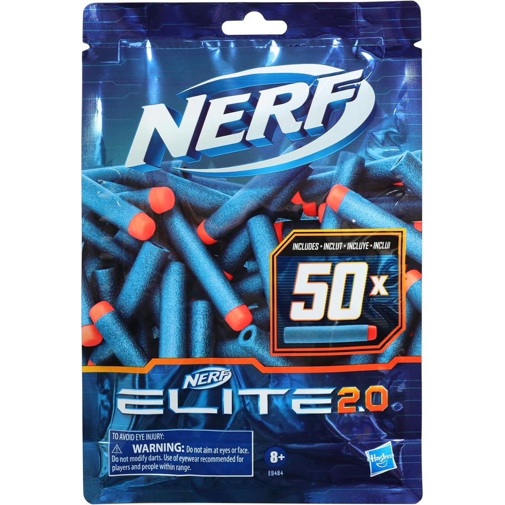 image:imageNerf Elite 20 50Dart Refill Pack 50 Foam Darts Compatible with All Official Blasters that Use Elite DartsStandard