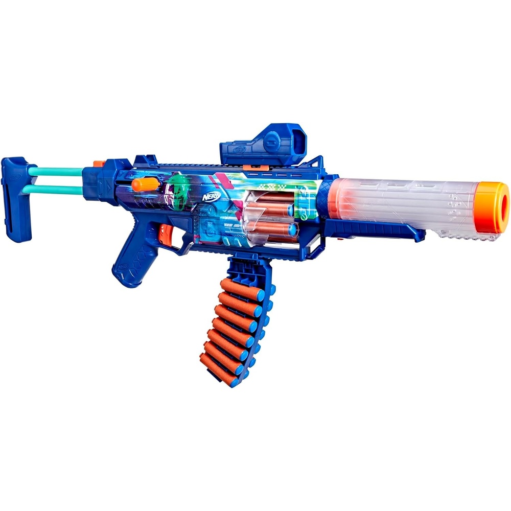image:imageNerf Loadout Cyberlight Ghost Blaster Electronic Glowing LED Lights 4 Attachment Accessories 24 Nerf N1 Darts Kids Toys amp Gifts Ages 8