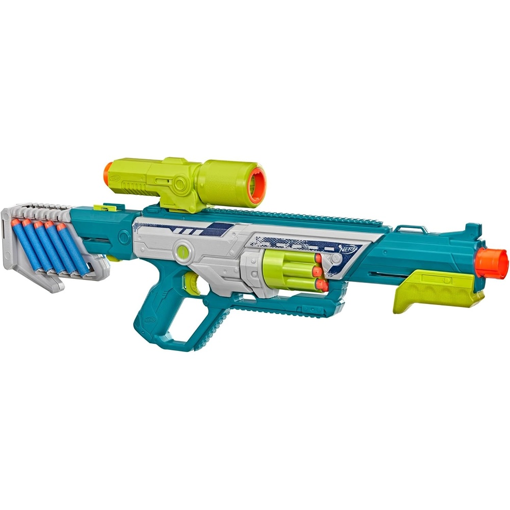 image:imageNerf Rebel Ops Deadeye Blaster 24 Nerf Elite Foam Darts Shieldstock amp ScopeBarrel Attachments Kids Gift Toys Ages 8