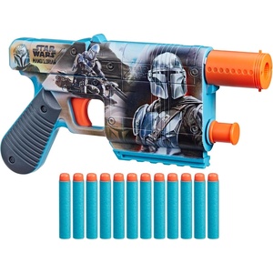 Nerf Star Wars The Mandalorian Dart Blaster, 12 Elite Darts, Internal Clip, Toy Foam Blasters for 8 Year Old Boys & Girls & Up