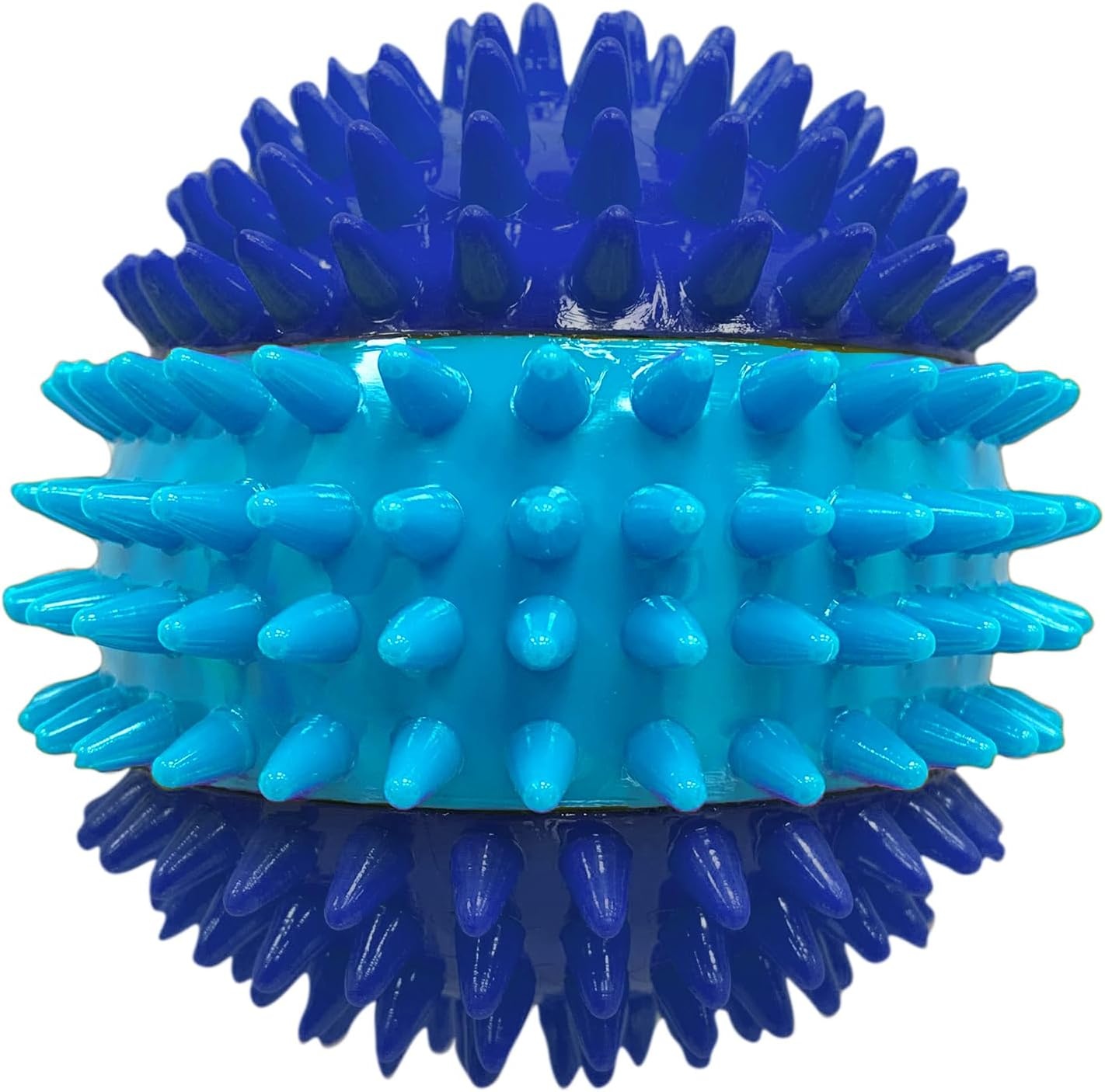 image:imageNerf Dog 37in TPR 3Part Spike Squeak Ball Dog Toy Dark BlueLight Blue37 inches Pack of 1