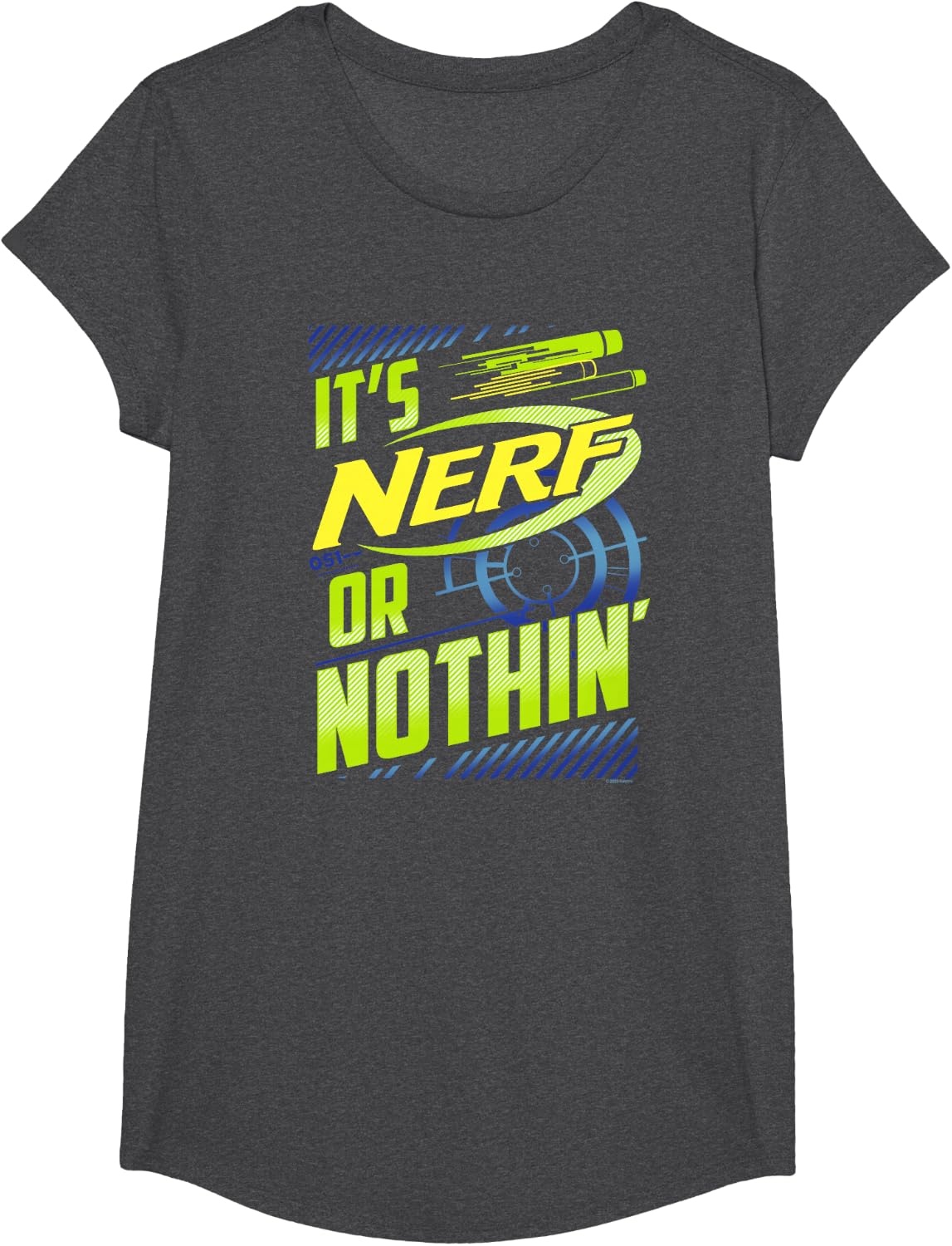 image:imageNerf Its Nerf Or Nothin Vintage Bullseye Logo TShirtDark Heather Grey