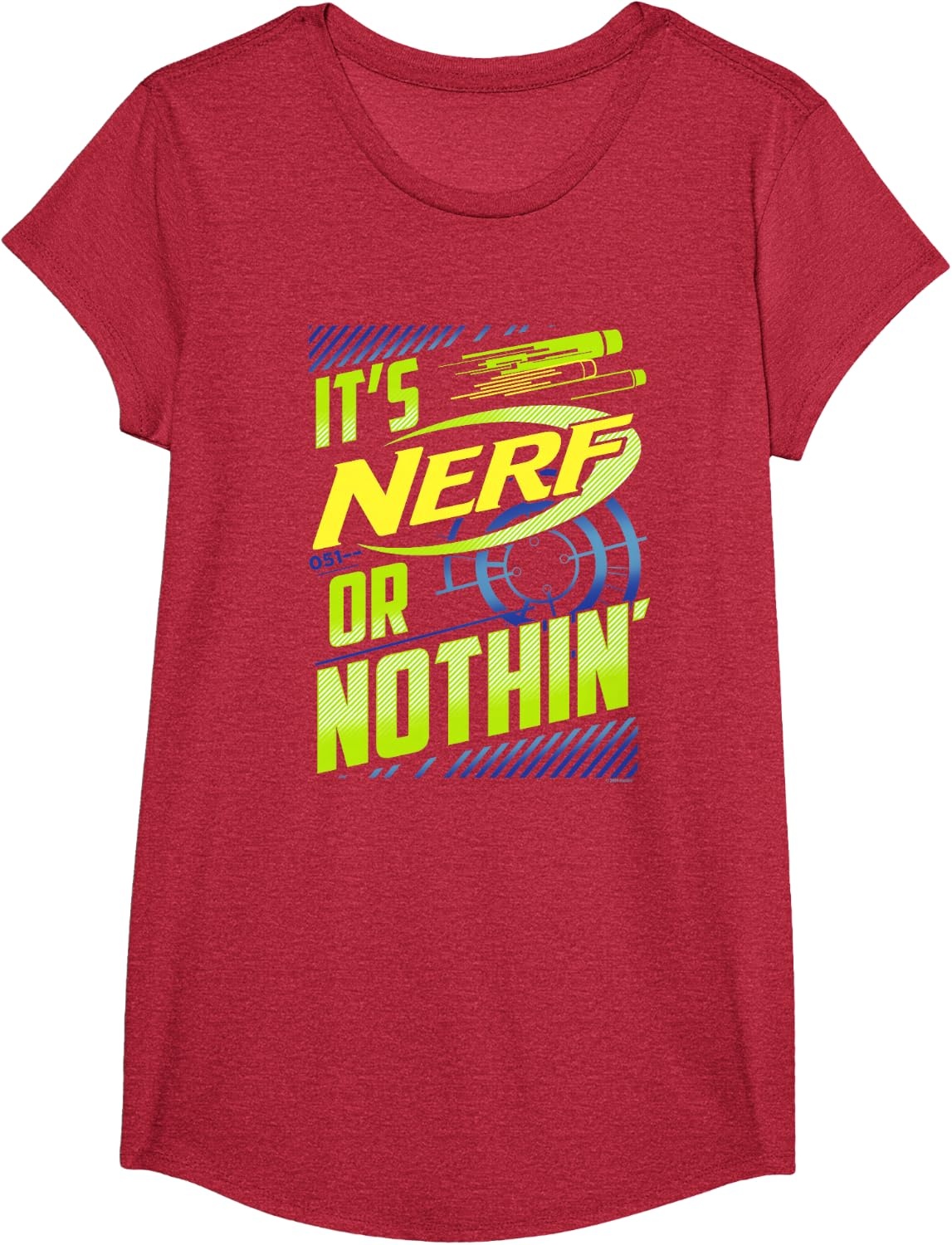 image:imageNerf Its Nerf Or Nothin Vintage Bullseye Logo TShirtRed Heather
