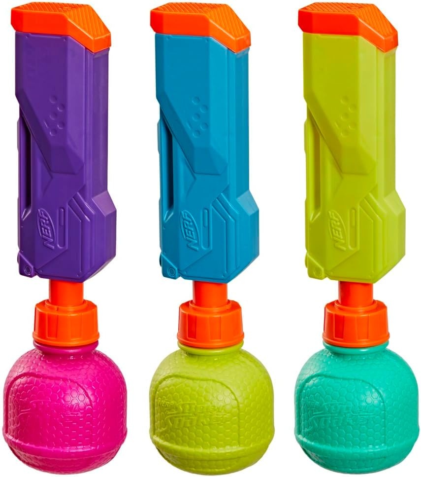 image:imageNerf Super Soaker Bottle Burst Trio 3 Pump Action Water Toys Removable 4 Fl Oz Capacity Bottles Kids Outdoor Toys Ages 6