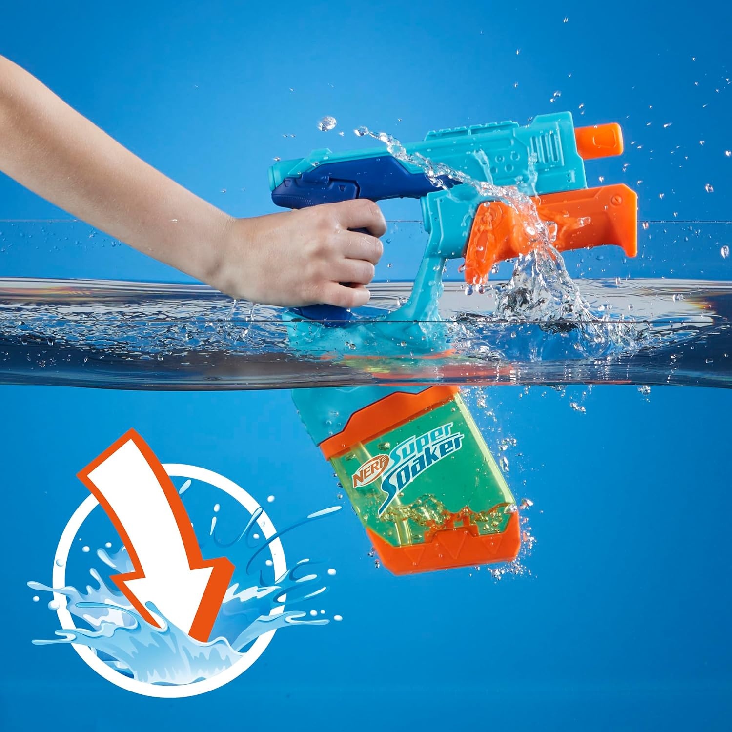 image:imageNerf Super Soaker DunkFill 2Pack 2 Water Blasters Easy Instant Fill Tanks Just Dunk amp Go 101 Fluid Ounce Tanks Water Toys Ages 6