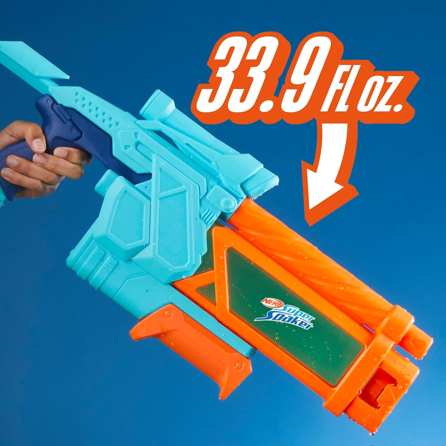 image:imageNerf Super Soaker Mega DunkFill Water Blaster Easy Instant Fill Tank Just Dunk amp Go 339 Fluid Ounce Tank Water Toys Ages 6