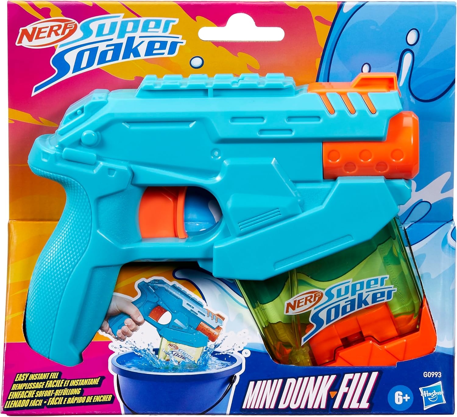 image:imageNerf Super Soaker Mini DunkFill Water Blaster Easy Instant Fill Tank Just Dunk amp Go 34 Fluid Ounce Tank Water Toys Ages 6