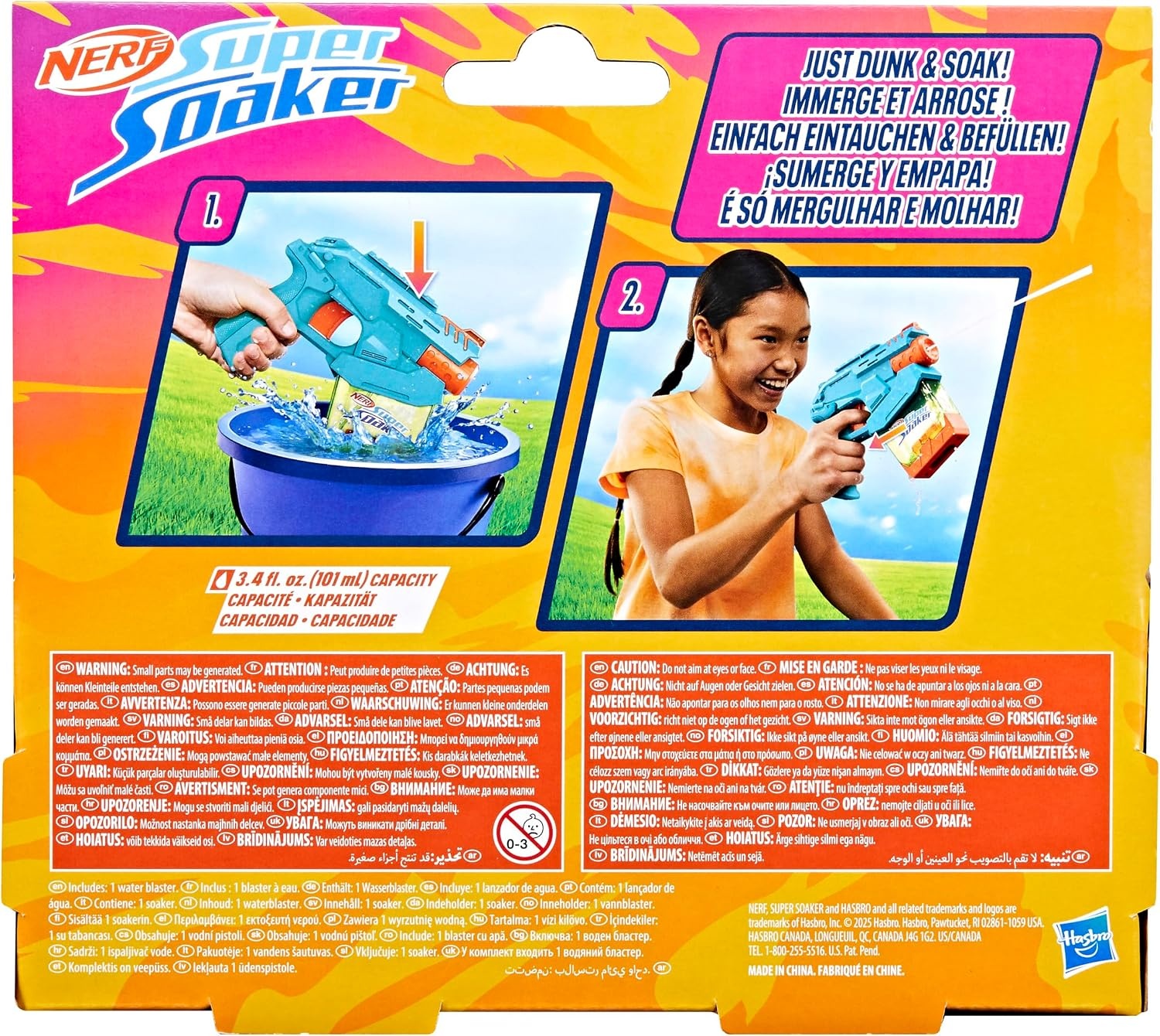 image:imageNerf Super Soaker Mini DunkFill Water Blaster Easy Instant Fill Tank Just Dunk amp Go 34 Fluid Ounce Tank Water Toys Ages 6