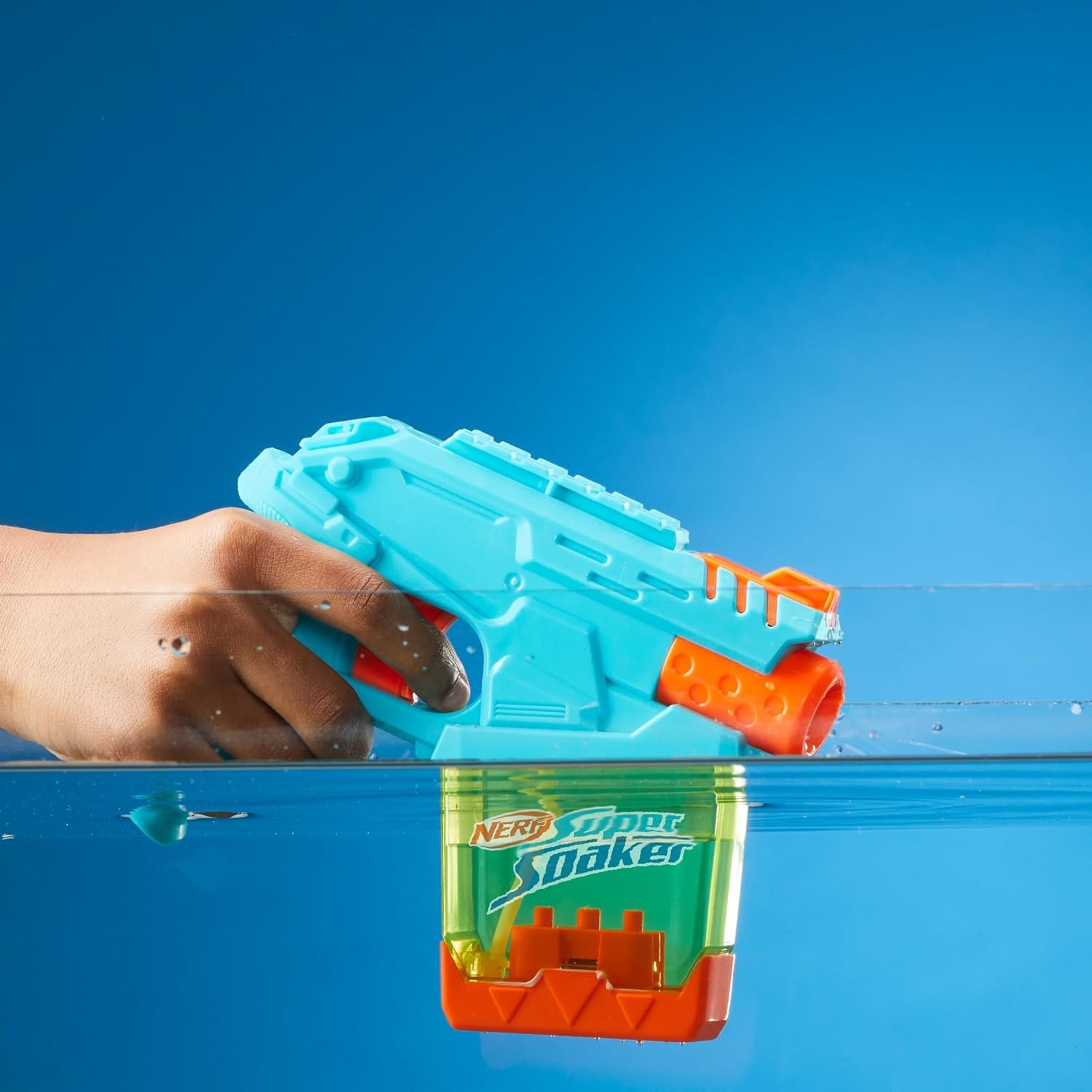 image:imageNerf Super Soaker Mini DunkFill Water Blaster Easy Instant Fill Tank Just Dunk amp Go 34 Fluid Ounce Tank Water Toys Ages 6