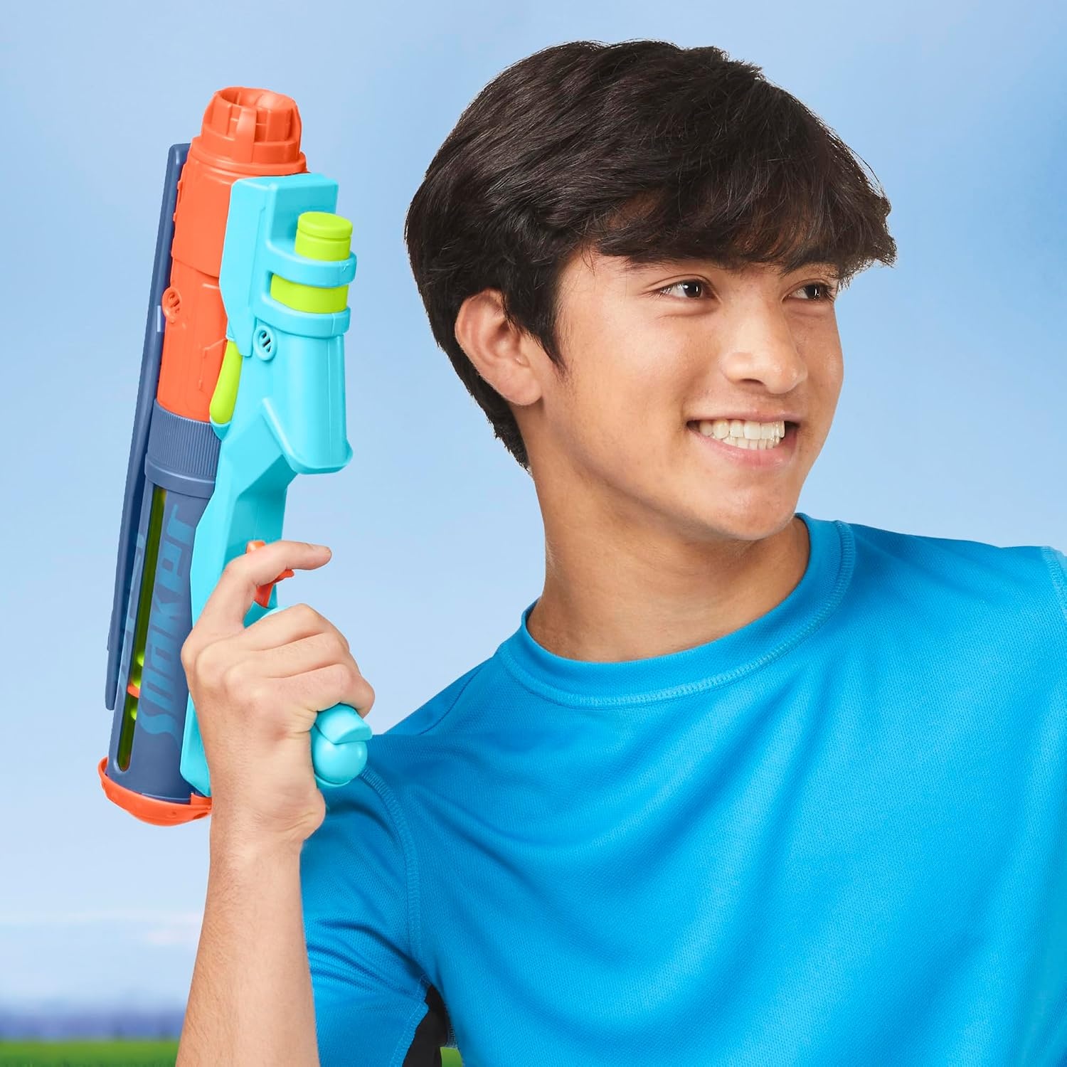 image:imageNerf Super Soaker Power Drench Water Blaster High Performance Pressurized Blasting Easy Hose Fill Station Water Toys Ages 8
