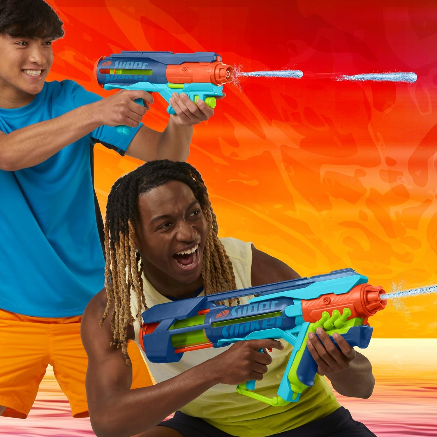 image:imageNerf Super Soaker Power Drench Water Blaster High Performance Pressurized Blasting Easy Hose Fill Station Water Toys Ages 8