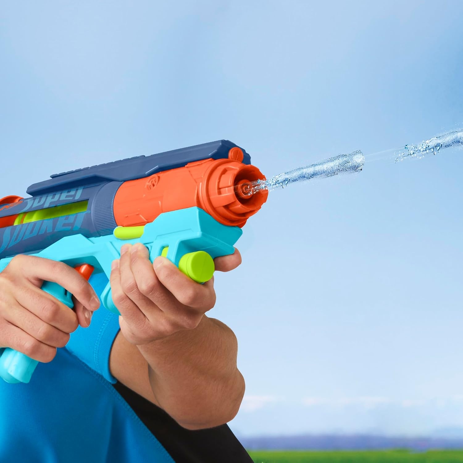 image:imageNerf Super Soaker Power Drench Water Blaster High Performance Pressurized Blasting Easy Hose Fill Station Water Toys Ages 8