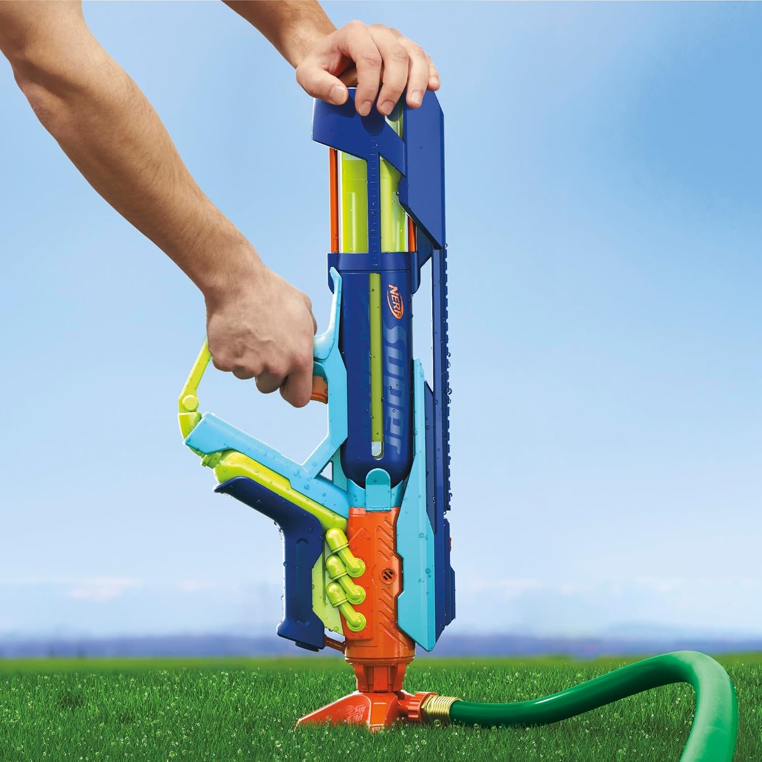 image:imageNerf Super Soaker Power Drench XL Water Blaster High Performance Pressurized Blasting Easy Fill Station Water Toys Ages 8