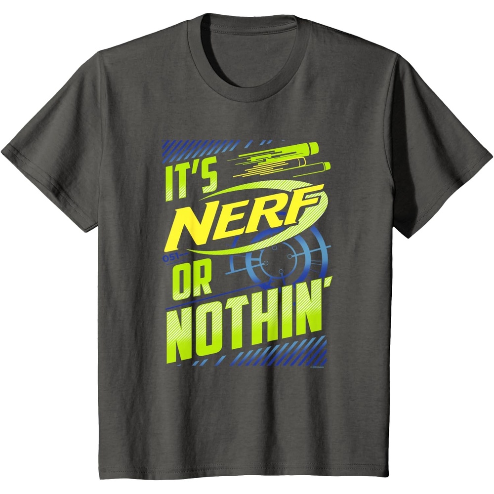 image:imageNerf Its Nerf Or Nothin Vintage Bullseye Logo TShirtAsphalt Grey