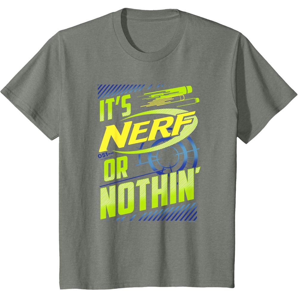 image:imageNerf Its Nerf Or Nothin Vintage Bullseye Logo TShirtOlive Heather