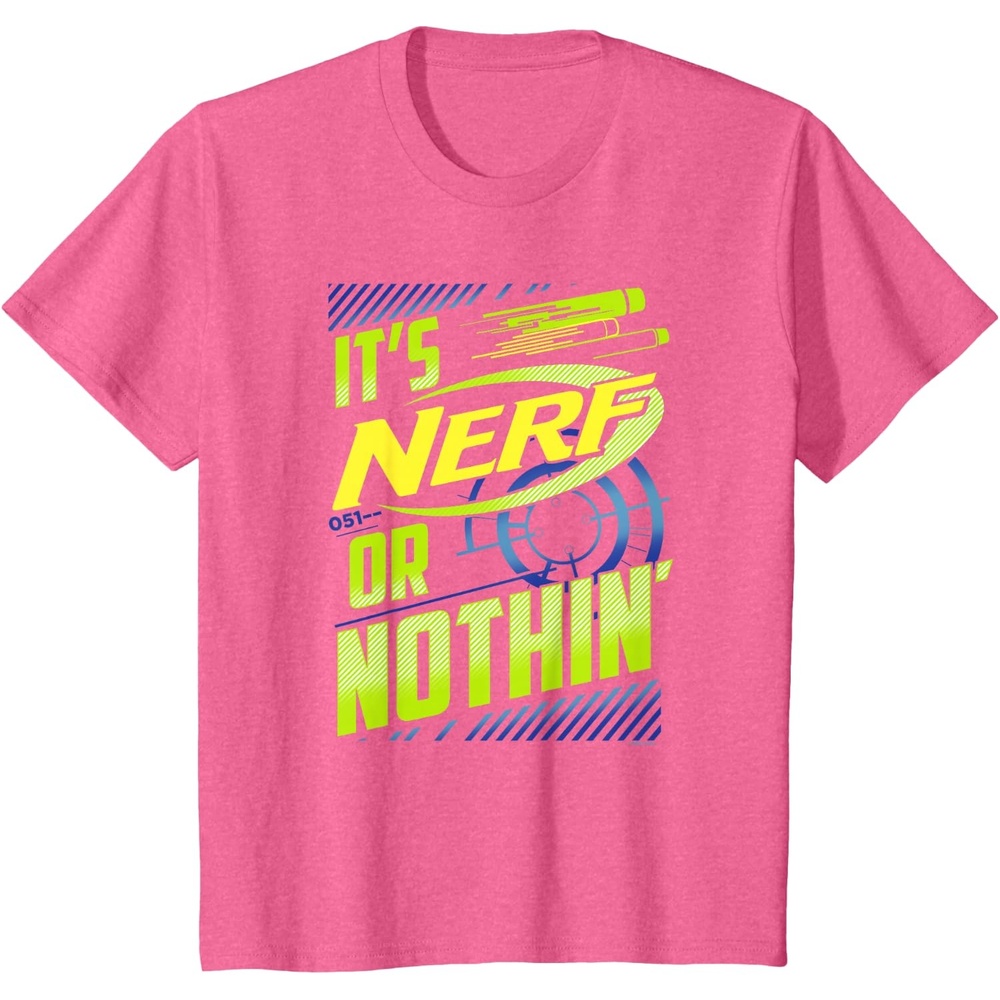 image:imageNerf Its Nerf Or Nothin Vintage Bullseye Logo TShirtPink Heather