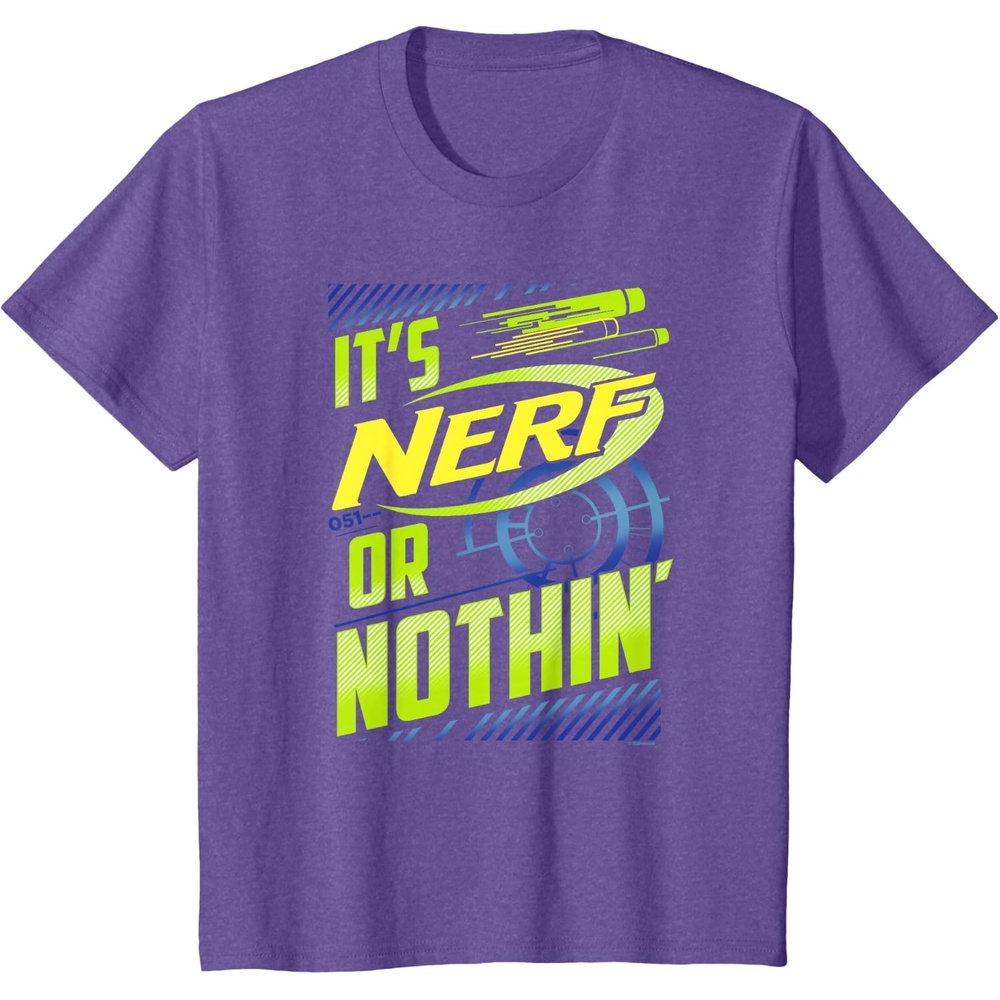 image:imageNerf Its Nerf Or Nothin Vintage Bullseye Logo TShirtPurple Heather