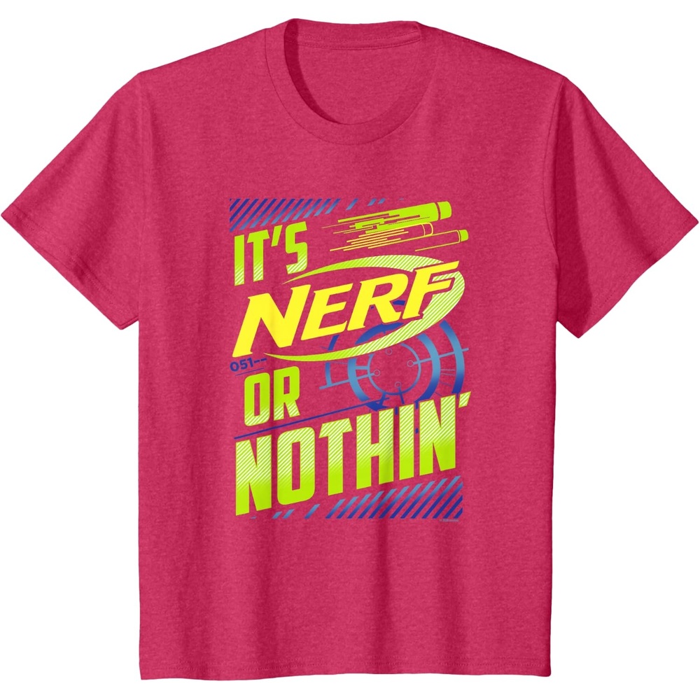 image:imageNerf Its Nerf Or Nothin Vintage Bullseye Logo TShirtRed Heather