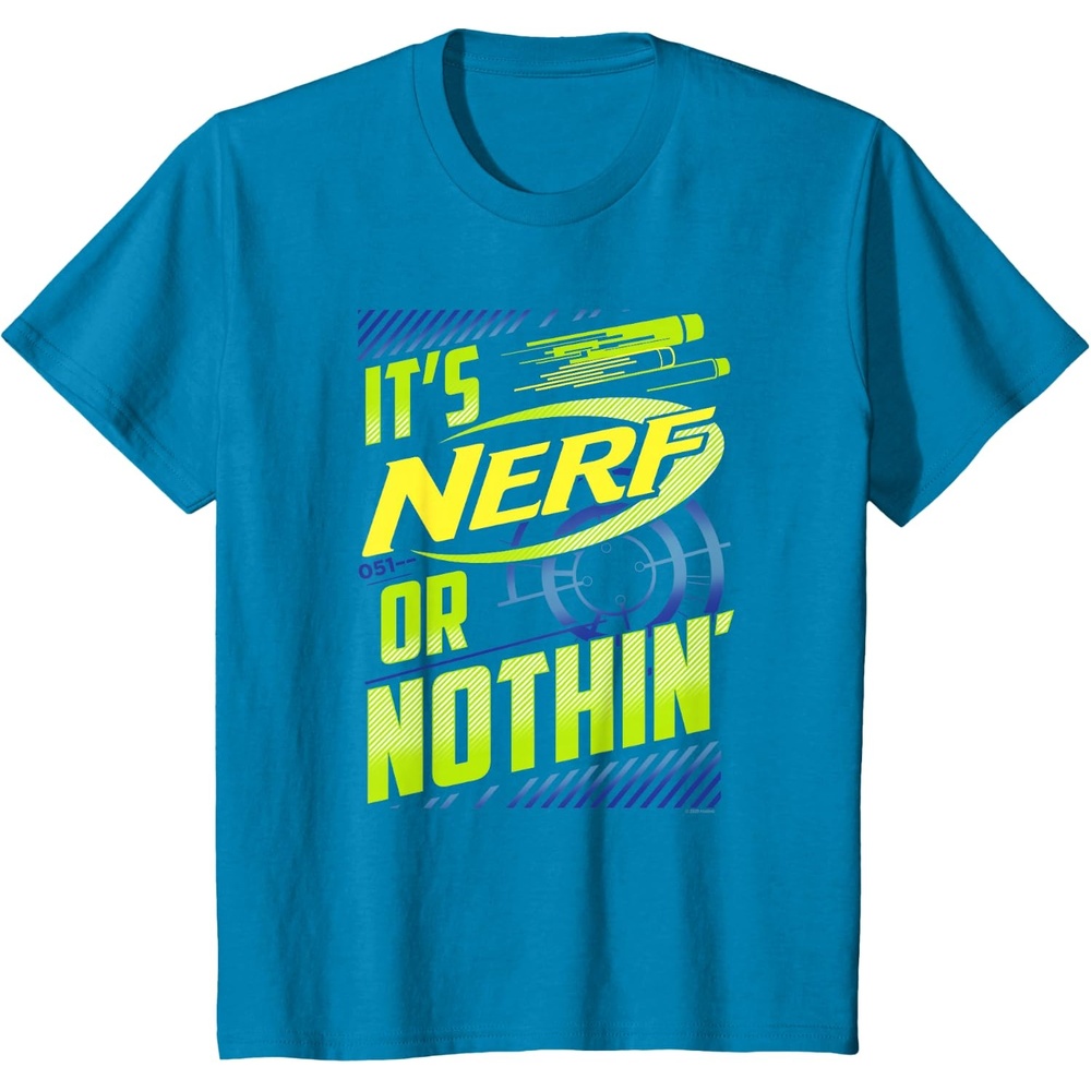 image:imageNerf Its Nerf Or Nothin Vintage Bullseye Logo TShirtSapphire Blue