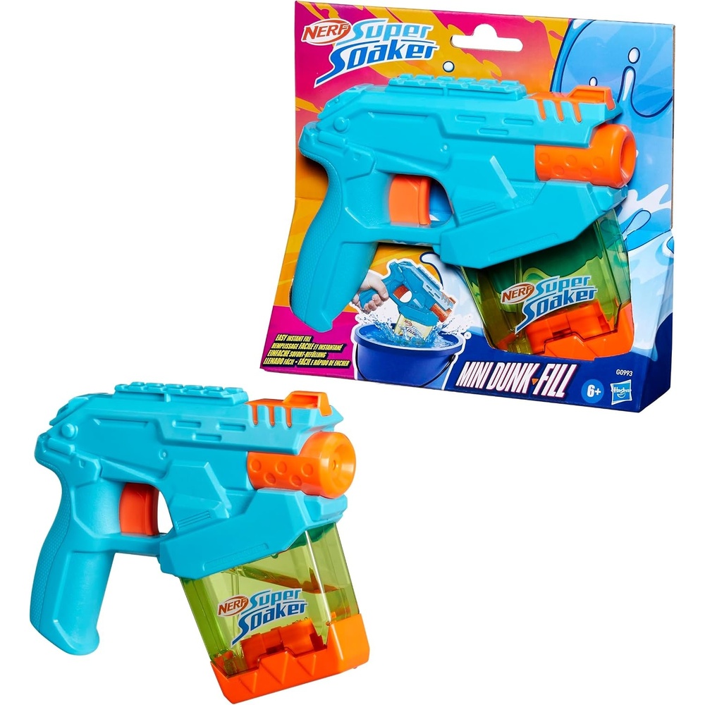 image:imageNerf Super Soaker Mini DunkFill Water Blaster Easy Instant Fill Tank Just Dunk amp Go 34 Fluid Ounce Tank Water Toys Ages 6
