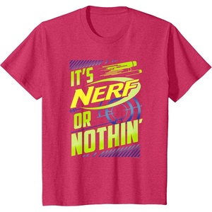 Nerf It’s Nerf Or Nothin’ Vintage Bullseye Logo T-Shirt(Red Heather)