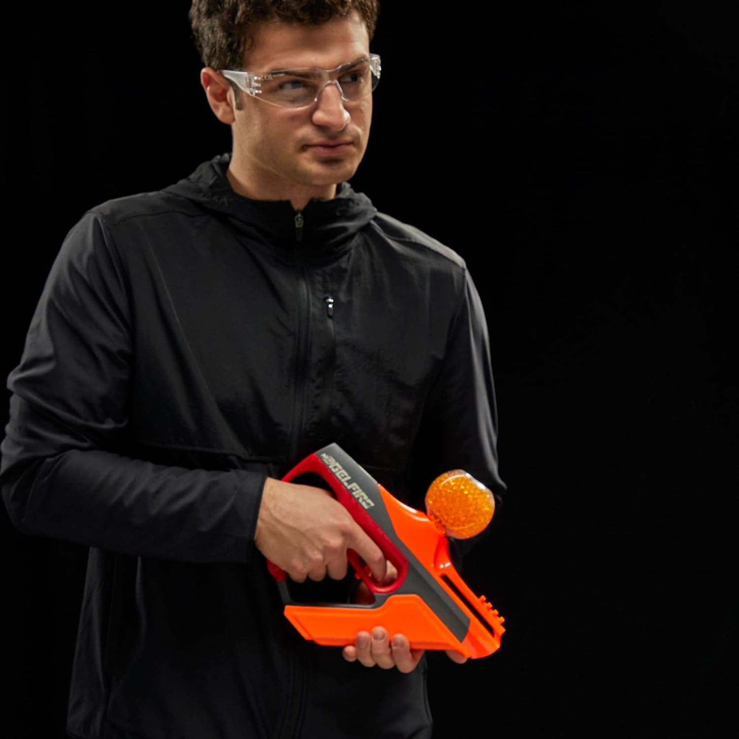 image:imageNerf Pro Gelfire Uproar Full Auto Blaster 150 FPS 10000 Gelfire Rounds 400 Round Hopper Eyewear Ages 14
